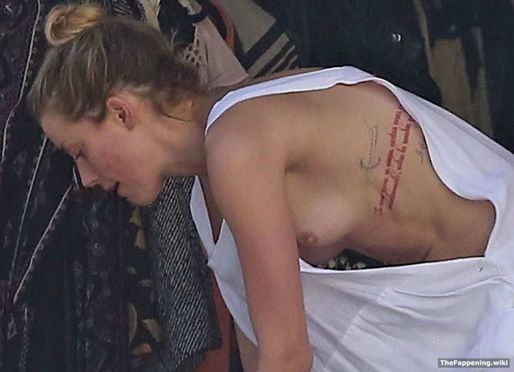 Amber Heard paparazzi tits shots
